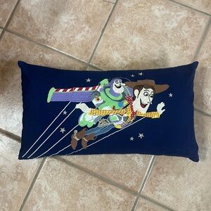 Pottery Barn Kids Toy Story Buzz Woody Embroidered Lumbar Decorative Pillow